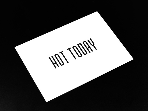 Открытка «Not today»