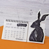 Календарь-домик с вырубным кроликом