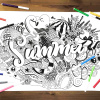 Раскраска-плакат «Summer» 